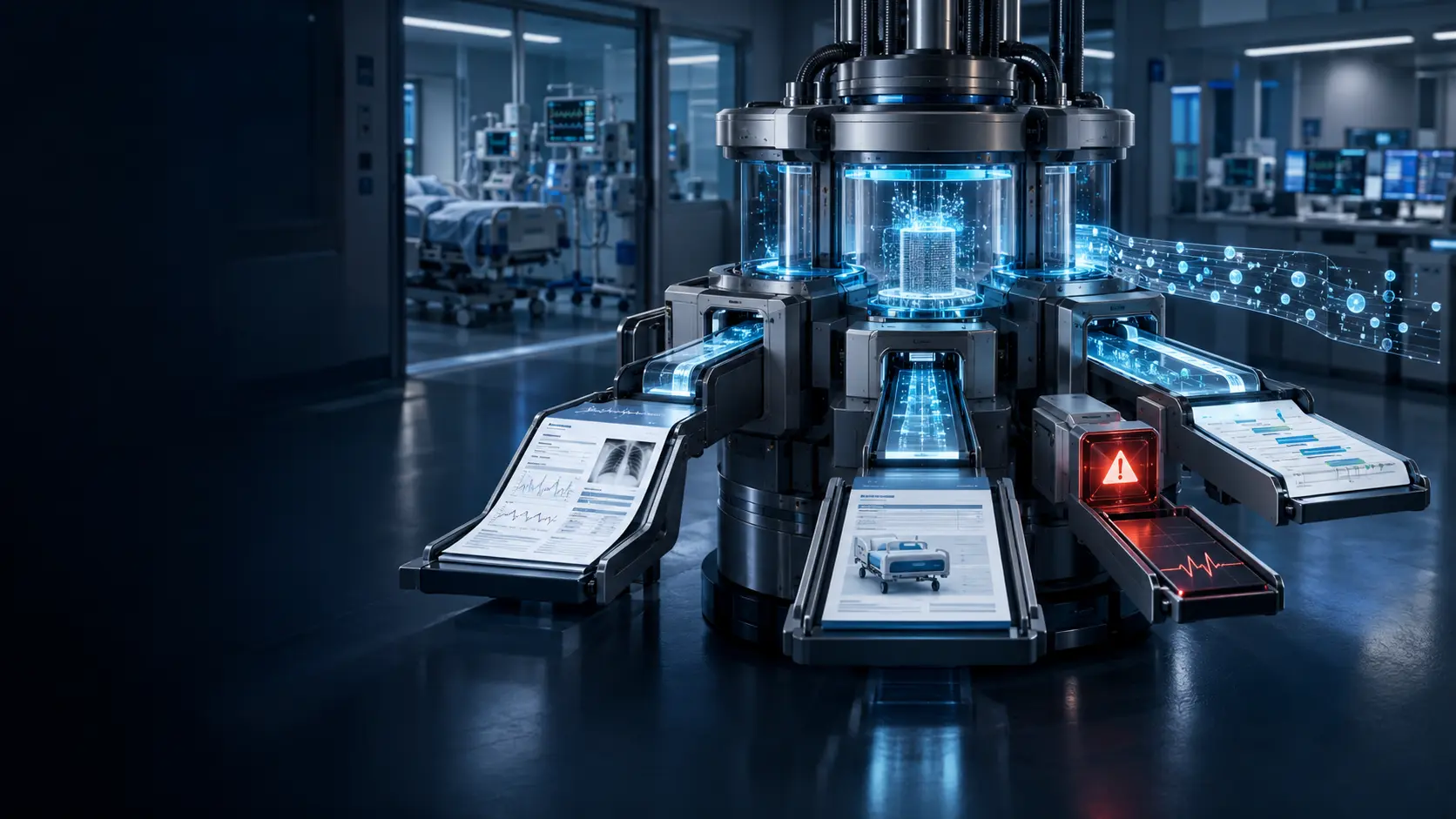 Moteur modulaire ICU DATA EXPERT produisant alertes, rapports et exports