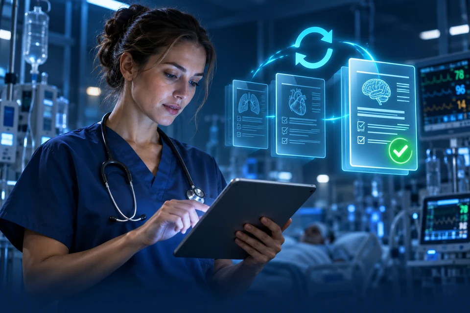 Professionnelle consultant la version actualisée des références cliniques