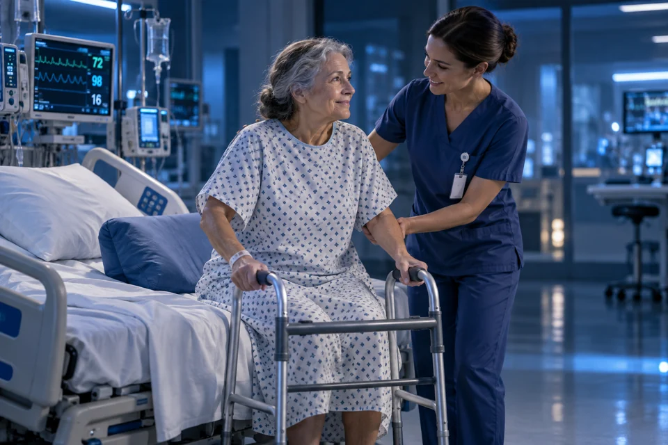 Accompagnement du patient lors de la mobilisation