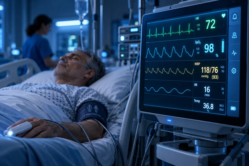 Monitorage des constantes vitales au lit du patient