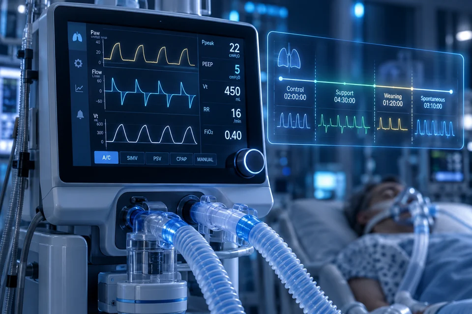 Ventilateur et chronologie des périodes de ventilation